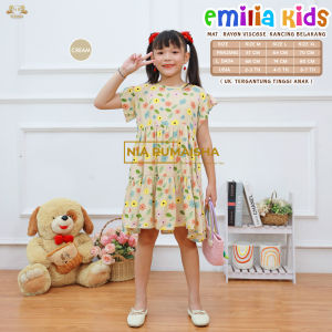 Dress Santai Anak Perempuan Lucu Emilia Dress Kids By Nia Rumaisha