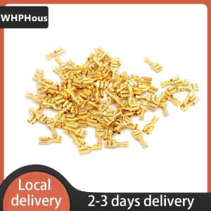 [COD] WHPHous Ship within 24 hours 100 Pcs 6.3mm Brass Car Speaker Female Spade Terminal Wire Connector
