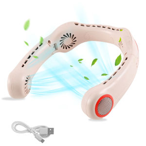 Foldable Hanging Neck Fan 5000mAh USB 3 Speeds Adjustable  Neck Fan No Bladeless Air Cooler for Summer Quiet Sport Fan New