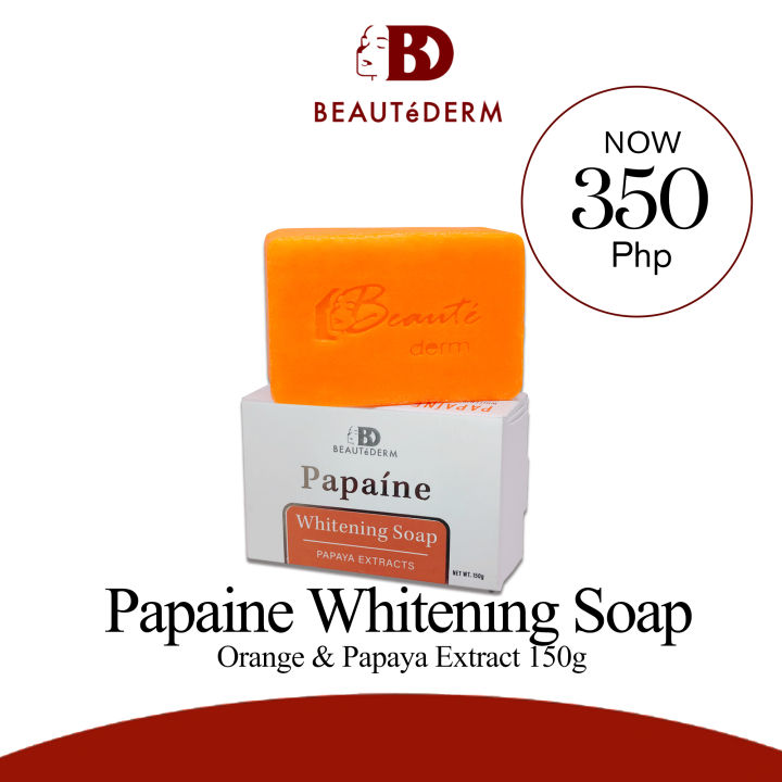 Beautederm Papaine Soap Face and Body Whitening Soap 150g Lazada PH