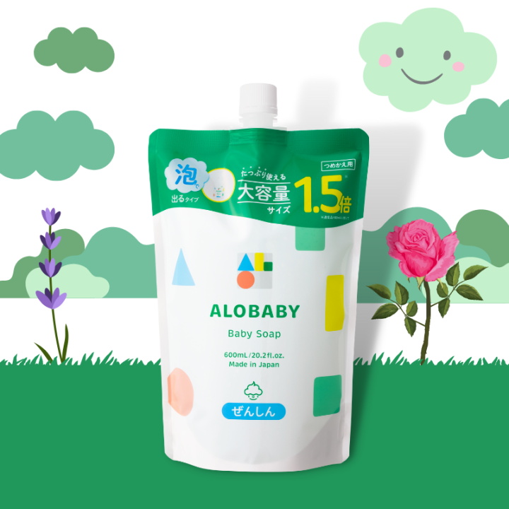 Organic Soap Alobaby Baby Soap 6個 ALOBABY BABY SOAP 詰替 600ml
