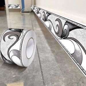 MIRELAE 5/10 Meter Wall Base Thickened Self Adhesive Wall Sticker Fashion Soft Decoration Strips Living Room
