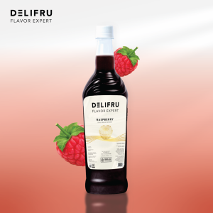 Raspberry Syrup Delifru 1 Liter - Sirup Beri Frambos Premium