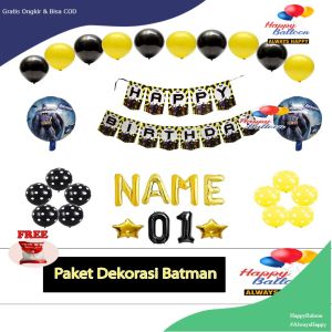 Hiasan Ulang tahun Anak tema Batman | dekorasi ulang tahun anak laki laki tema Batman