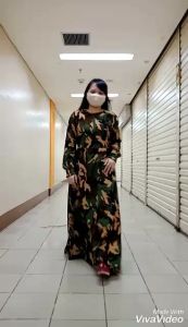 iragading - Gamis monalisa motif army terbaru / gamis wanita busui murah XL / XXL / XXXL