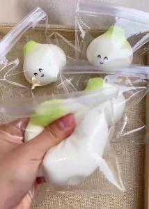 กระเทียมใหม่เด้งช้าบีบอัดของเล่นสร้างสรรค์ของเล่นนุ่มๆสำนักงานของเล่นยางบีบปล่อยมือผ่อนคลายของขวัญ - สีอักเสบ เวลา 12 ชั่วโมง