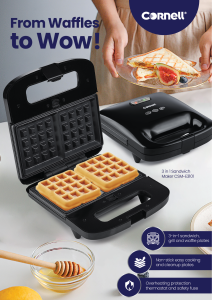CORNELL SANDWICH MAKER 3 IN 1 | CSM-E3101