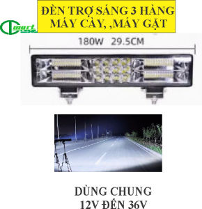 Đèn LED Trợ Sáng Dài 30cm Máy Cày Máy Gặt Siêu Sáng 12V-24V