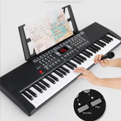 61 Key Children Electronic Piano Keyboard Electric Digital Piano + Microphone + Music Book Rest EK-61C Keyboard Piano