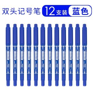 ปากกาMARKER ZUIXUA  ปากกาเขียนกล่องไปรษณีย์  CD MARKER มาร์คเกอร์ 2 หัว 1 กล่องมี 12 ด้าม