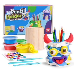 SG EmmAmy® DIY Pen Holder Set 8-color Clay Modeling Clay Childrens Educational Toys Christmas Gifts Set