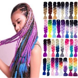 MEET GANG Crochet Twist Stretched Jumbo Braids Braiding Synthetic Hair Hair Extension