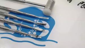 ชุดเครื่องมือทันตกรรม ที่ขูดกระดูก ที่ตัดกระดูก ที่ตีกระดูก ที่ขูดกระดูกสำหรับการปลูกถ่ายทางทันตกรรม