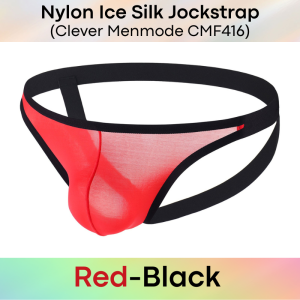 Mens Jockstrap : Nylon Ice Silk Semi Translucent Jockstrap (Clever Menmode CMF416)
