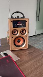 Powerful Bass Wireless Bluetooth Speaker Portable Handle FM Radio Multiple Play Modes LED Digital Display Ideal for Karaoke Camp