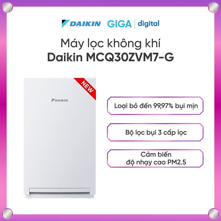 [ Hỏa tốc HN - HCM ]   Máy lọc không khí Daikin MCQ30ZVM7-G | Máy lọc không khí phòng nhỏ | Máy lọc Daikin 3 cấp lọc cảm biến bụi mịn | Phin lọc tuổi thọ 10 năm