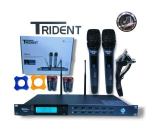 Trident TR 16 Uhf Professional Double Wireless Microphone System 30-80meter effective circle range