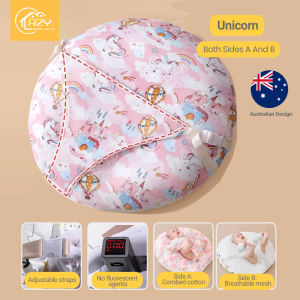 R2y Baby Anti-spitting Milk Pillow Newborn 15° Slope Feeding Master Cushion & Detachable Belt