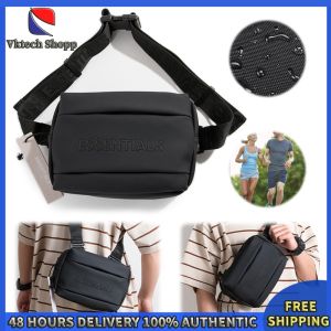 Vktech Durable PU Crossbody Backpack for Men Stylish Outdoor Chest Bag for Travel Lightweight and Functional for Hiking and Daily Activities