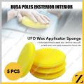 Applicator Pad Flat Busa Poles Model Rata untuk Waxing Mobil Motor Sponge Applicator Wax Pad Import. 