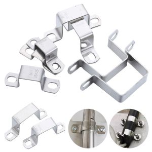 WAPKTY Saddle Clip Horseback Hose Clamp Plumbing Tightening M-shaped U-shaped Square Rectangle Throat Hoop Thicken 304 Stainless Steel Ohm Tube Card Tube