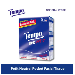 Tempo Petit Neutral Pocket Facial Tissue (4-Ply x 36 Packs x 7 Sheets)