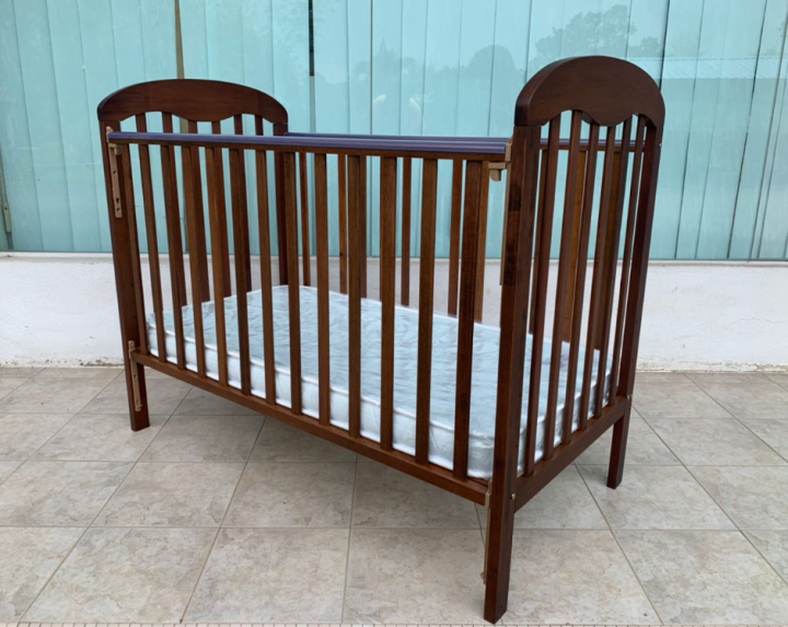 Seni Daya Angelcot Local Made Hardwood Solid Wood 3 in 1 Baby Cot c/w ...