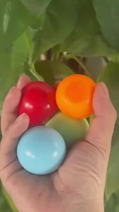 [SG Seller]Smooth Squishy Sensory Ball Toy Colorful Silent Stress Relief Squeeze Fidget Ball Portable Anxiety Relief Toy