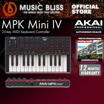 Akai Professional MPK Mini IV MIDI Keyboard Controller - Black / White