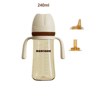 Momosee 3in1 Tritan Botol Susu Bayi Anti Kolik Botol Minum Anak Sedotan Wide Neck BPA Free BB42