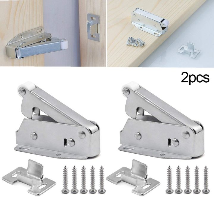 2*Loft Touch Catch Latch Cupboard Door Hatch Attic Push To Open AutoLatch 【Free Shipping