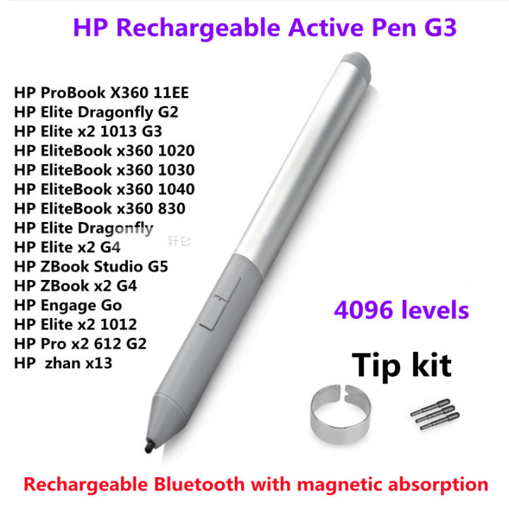 4096 Original Stylus ปากกาบลูทูธสำหรับ HP ชาร์จ Active ปากกา6SG43AA