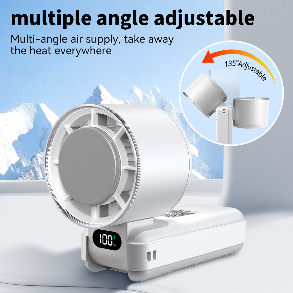 DANYCASE Foldable Portable Fan 5 Speed High Speed Strong Wind USB Rechargeable Multifunctional Handheld Neck Mini Cooling Fan For Outdoor Daily Use_voghion.com