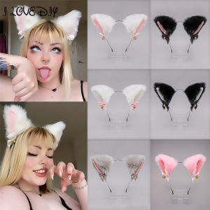 [ILOVEDIY] 2023 New Cat Ear Bell Headband Cos Lady Hair Accessories Christmas Halloween Headwear Headbands Accessories