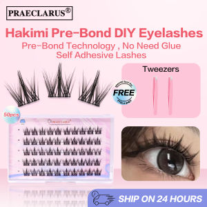 [No Need Glue]PRAECLARUS Crown Self Adhesive Eyelash Reusable False Eyelashes Natural Lashes Wear No Glue Needed Fake Eyelashes No Glue Eyelash Extension Set