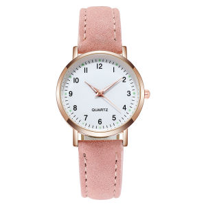 New simple digital luminous watch for men and women students fresh and casual frosted leather watch womens quartz watch B3.