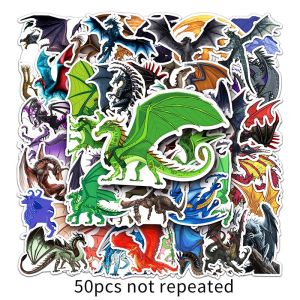 100PCS Cartoon Animal Dragon Graffiti Waterproof Vinyl Sticker Kid Toy Student Award Gift Sticker
