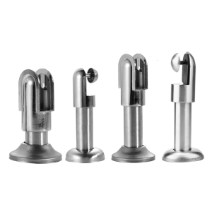 2Pcs Stainless Steel Support Feet Toilet Partition Foot Public Restroom Bracket Furniture Feet Partition Fittings
