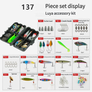 SG [READY STOCK] Lure Accessories: Fake Lures Set Hard Lures Soft Lures Mini Iron Plate Rattler Accessories Splash Device Micro Lure Fishing Lures Hard Lures Soft Lures Minno Crank Handle Accessories Boxed Fishing Accessories 誘餌配件 假餌套裝、誘餌硬餌、軟餌、迷你鐵板搖桿配