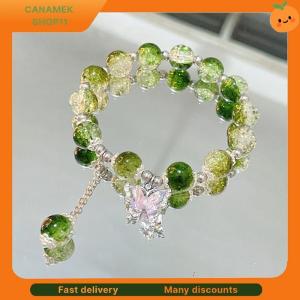 ❣️❣️❣️ Pink Phoenix Flowers Branches Version Bow Butterfly Pendant Beaded Bracelet Sweet Cool Bracelet For Women Aesthetic Trendy Hand Jewelry Accessories