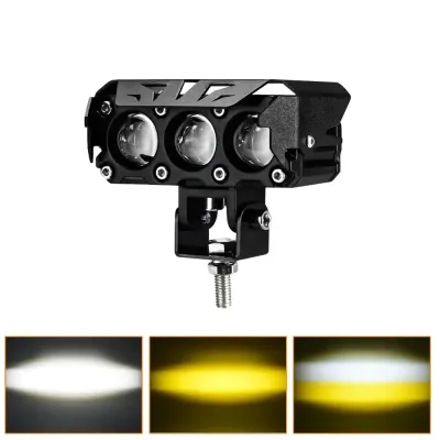 Lampu Foglamp Led CR7 SQL 3 Mata Laser Putih Kuning Waterproof Lampu Tembak Sorot High Low