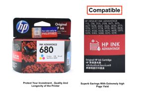 100% HP 680 Original Ink Advantage Cartridge For HP Deskjet in Advantage  1115  118  2138  2675  2676  2677  2678  3635  3636  3638  3775 3776 3777