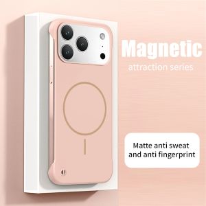 Ultra Thin PC Frameless Magnetic for Magsafe Case for iPhone 17 Pro Max 17 Air 16 Pro Max 16e 15 Pro Max 14 13 Pro Max 16 Plus 15 Plus Heat Dissipation Wireless Charge Cover