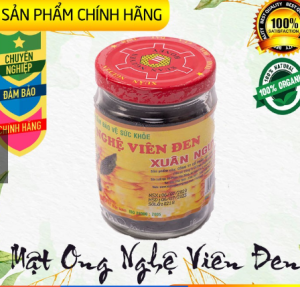 Mật Ong Viên Nghệ Đen xuân nguyên lọ thủ tinh 100gr