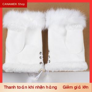 CS Sang trọng ngón tay Găng tay nữ mùa đông Mitten mềm mại ấm áp phụ nữ cổ tay ấm áp ngoài trời viết găng tay dày bảo vệ lạnh