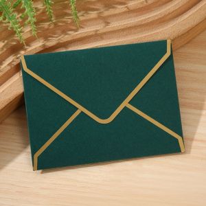 MIIQNUS 10pcs Cổ điển Phong bì dập Vàng Thiệp mời Niêm phong đồng Bộ phong bì trang trí Phong bì tiền  lớn Lãng mạn Phong bì cảm ơn phước lành Bưu Thiếp giấy