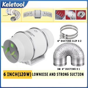 Exhaust Fan 4"/5"/ 6"/ 8" inch High Suction Power Inline Duct Booster Fan Extractor Fan Ventilation Fan Kipas Ekzos