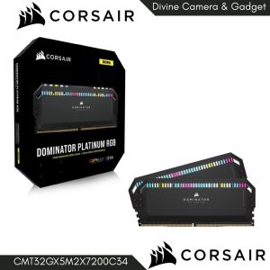 CORSAIR Dominator Platinum RGB DDR5 RAM 32GB (2x16GB) 7200MHz CL34 Intel XMP iCUE Compatible Computer Memory