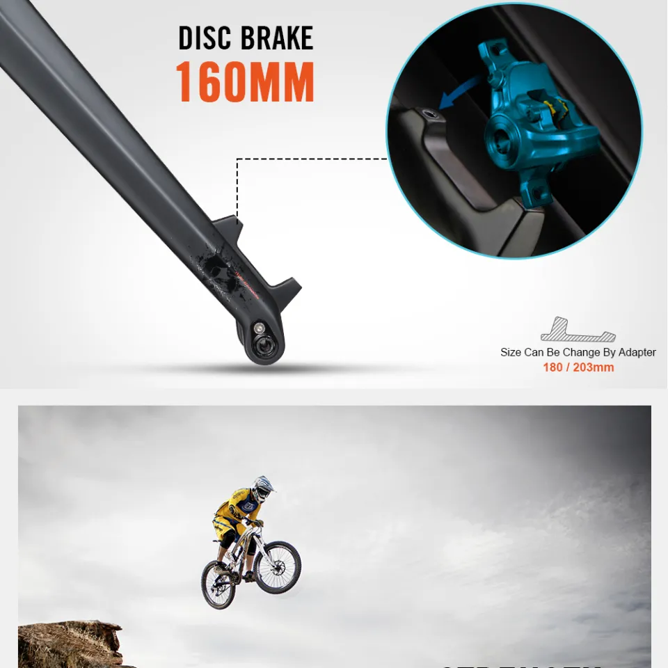 LEXON Carbon Downhill Bicycle Front Fork 1-1/8