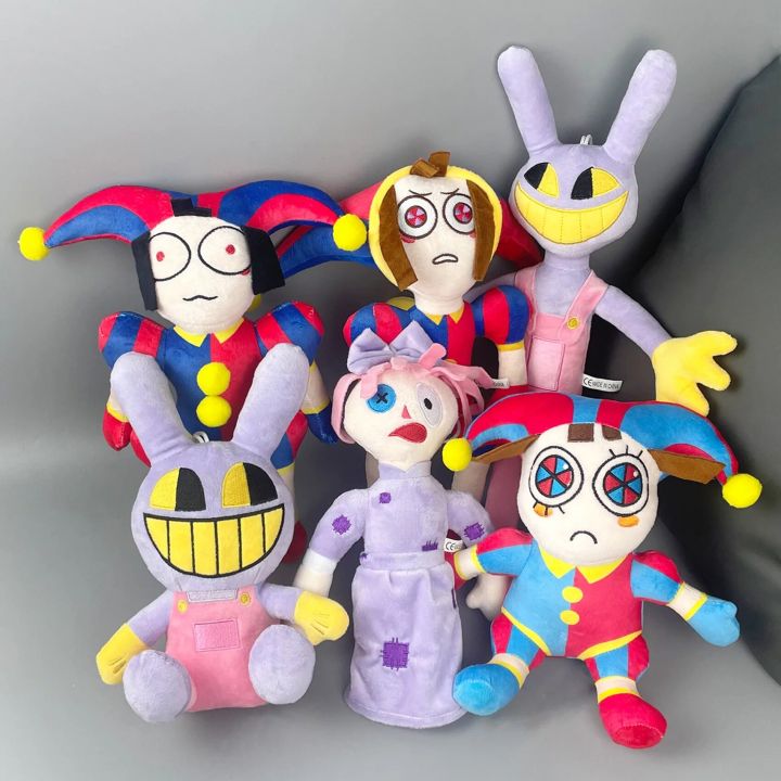 Peluche Jax E Pomni Di The Amazing Digital Circus - Morbidi Pupazzi In Cotone, Set Da 2 Pezzi - Idea Regalo Per Bambini E Fan